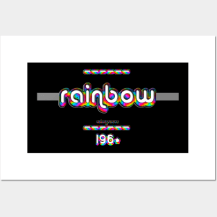 Rainbow 1960 ColorGroove Retro-Rainbow-Tube nostalgia (wf) Posters and Art